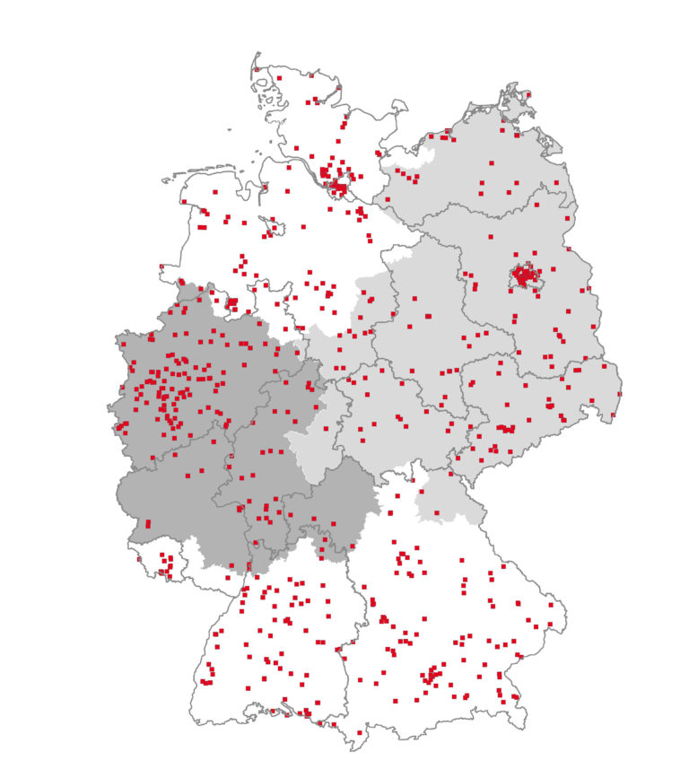 Comteam Deutschlandkarte